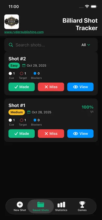 Billiard Shot Tracker screenshot 3
