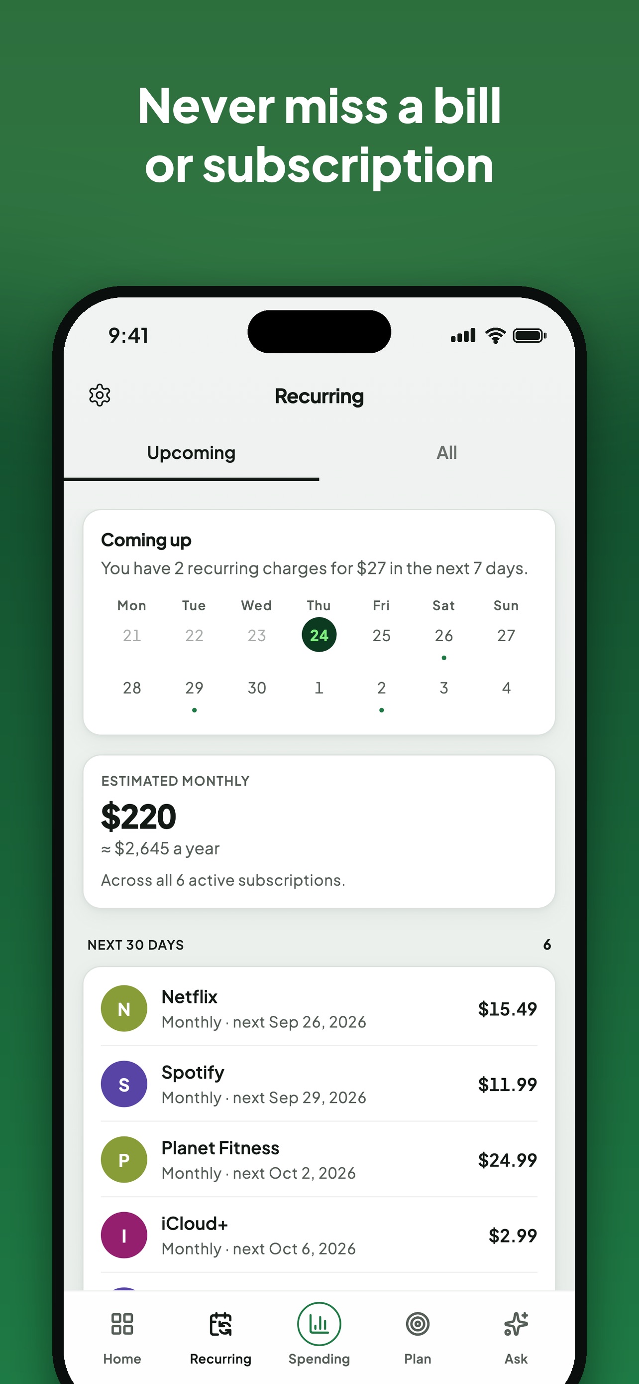 Screenshot 5 of Mochi: AI Finance Manager