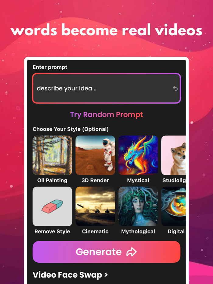 IA Video Generator  Foto Arte