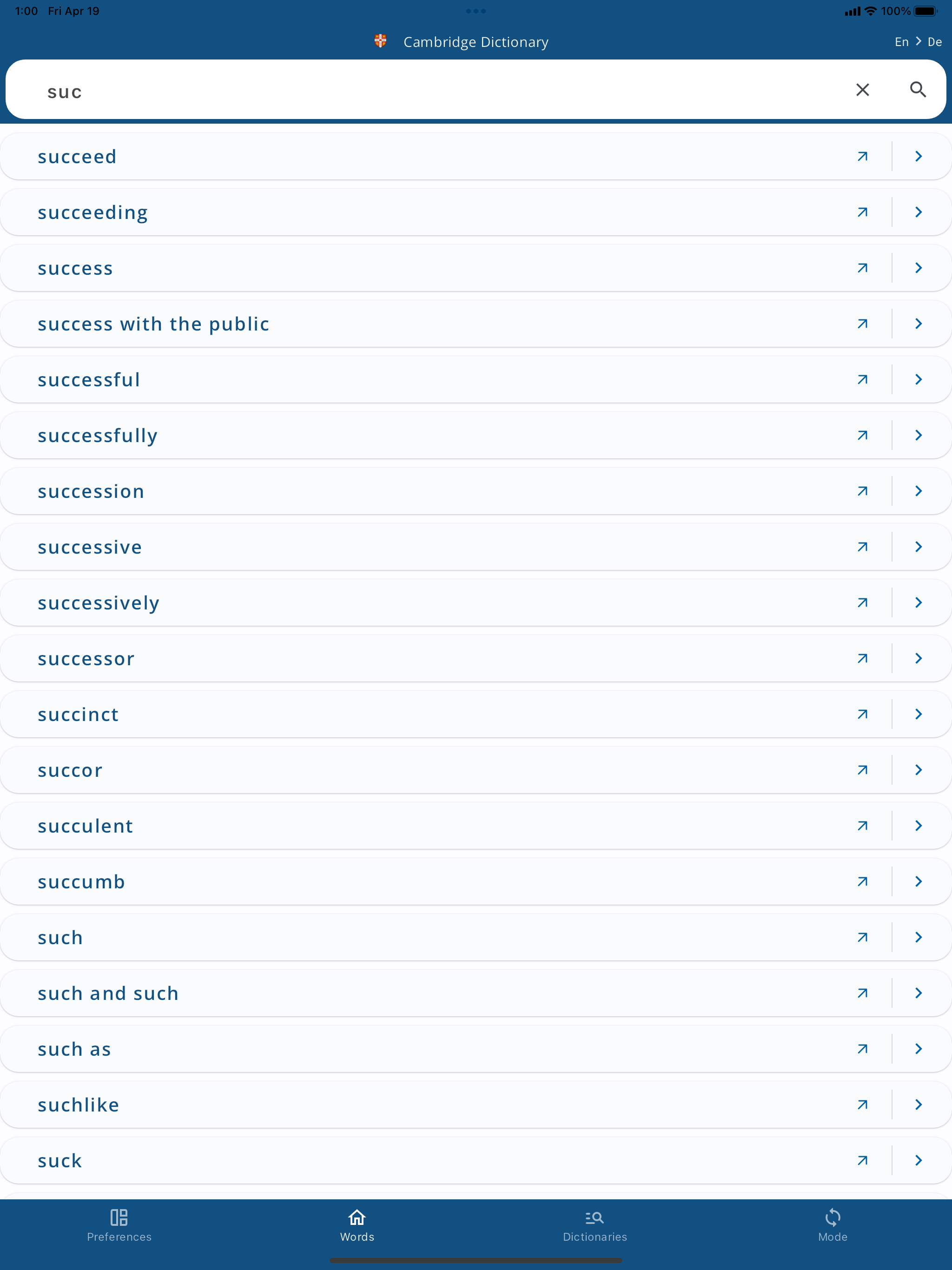 German English Dictionary EnDe