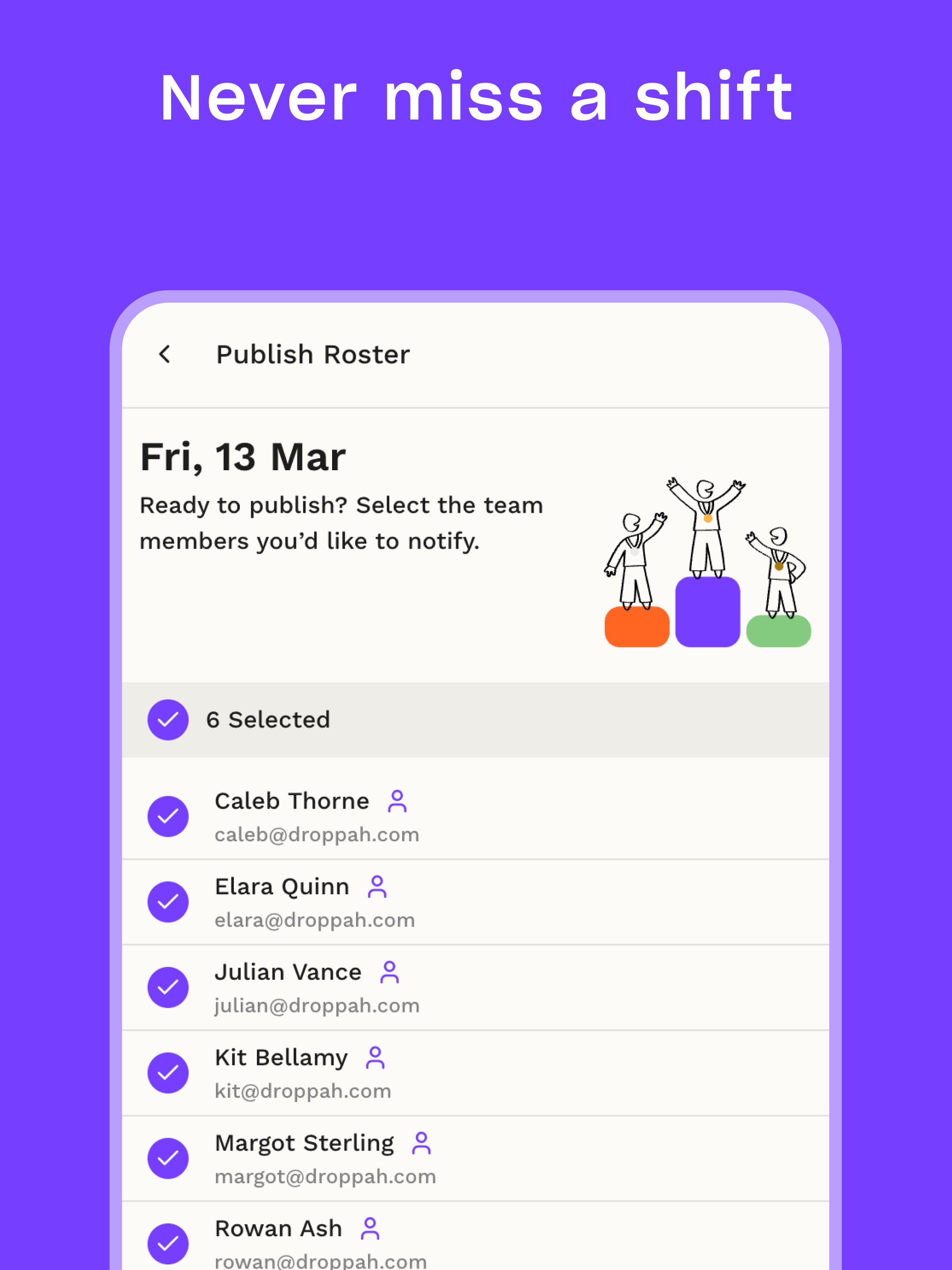 Droppah - Rosters & Timesheets