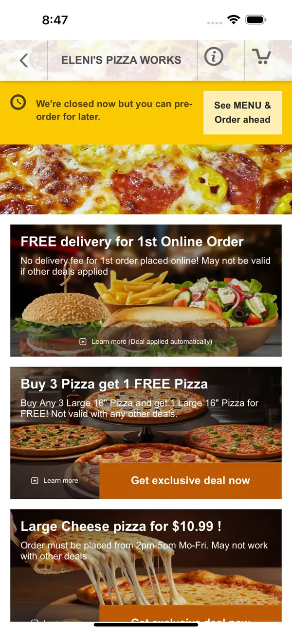 Screenshot #3 pour Elenis Pizza Works