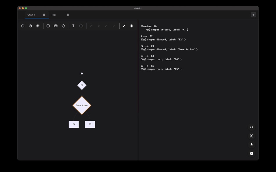 #3. Chartly: Flowchart diagrams (macOS) بواسطة: Nikola Gorgiev
