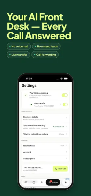 PickMyCall AI Receptionist screenshot 4