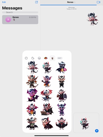 Shopping Vampire Stickers iPad screenshot
