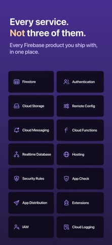 Firebase Console - Firedeck iPhone screenshot 2