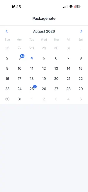 packagenote screenshot 1