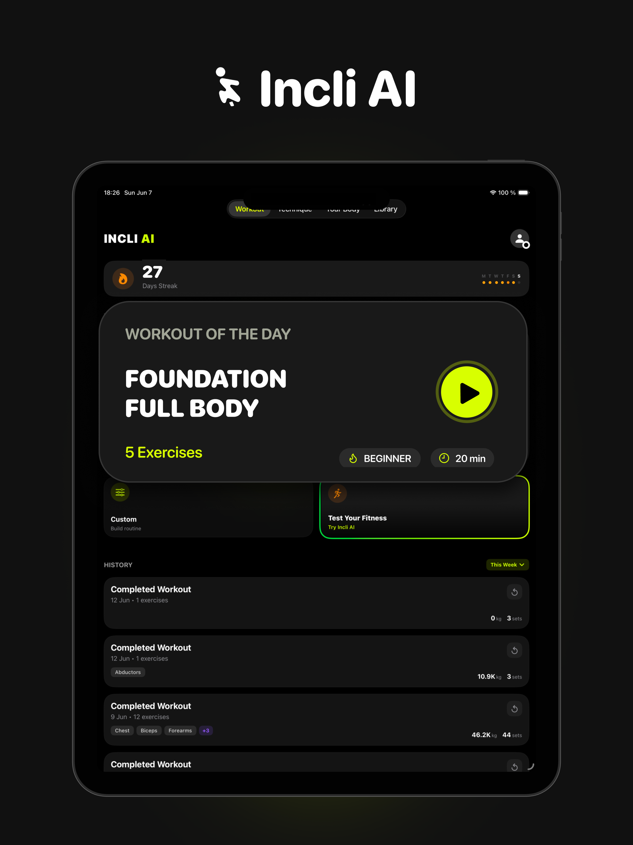 Incli AI: Gym Workout Tracker