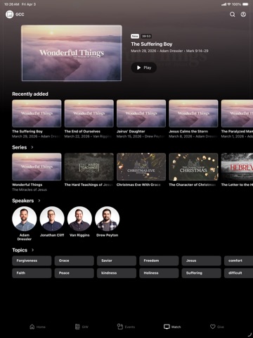 Grace Clarksville iPad screenshot