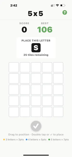 5x5 - A Word Game screenshot 2
