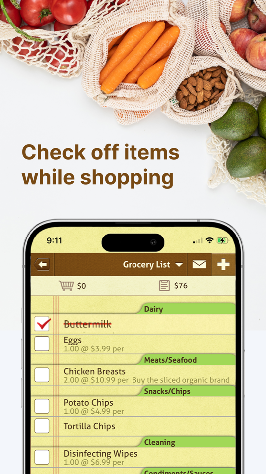 #8. List Ease: Shared Grocery List (iOS) 由: inMarket Media, LLC