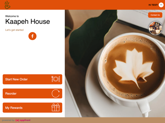Kaapeh House iPad screenshot 1 - Food & Drink app