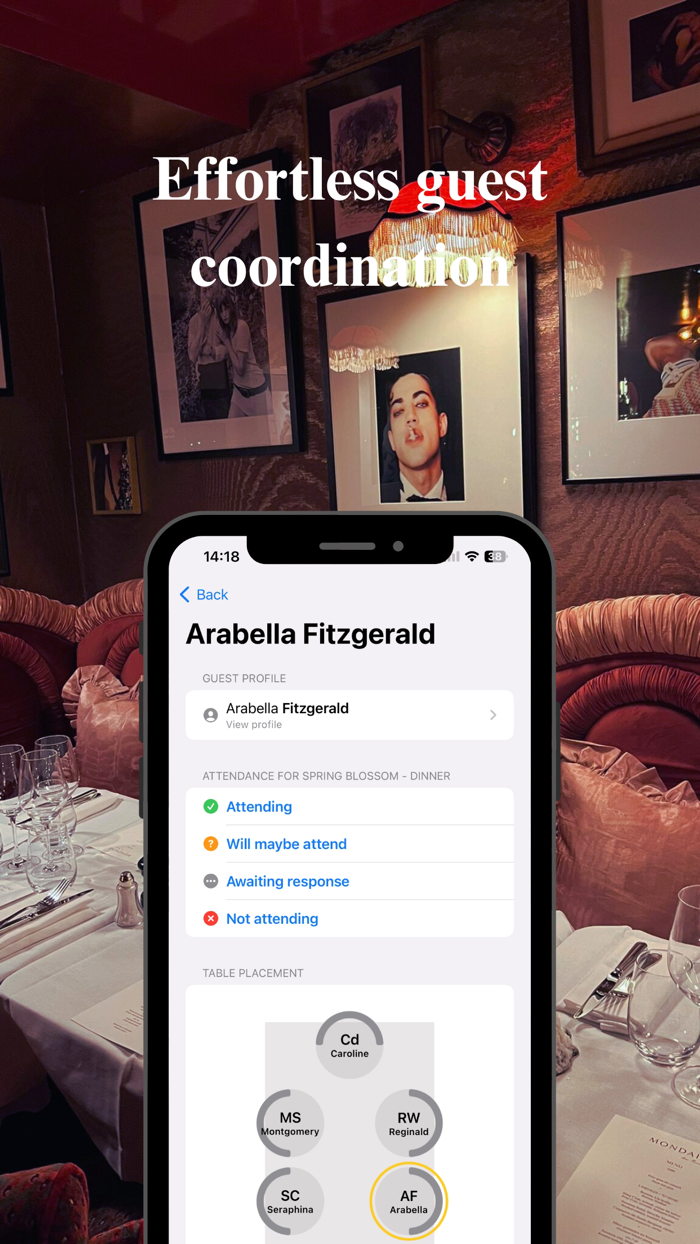 The Host - Seating plan and more