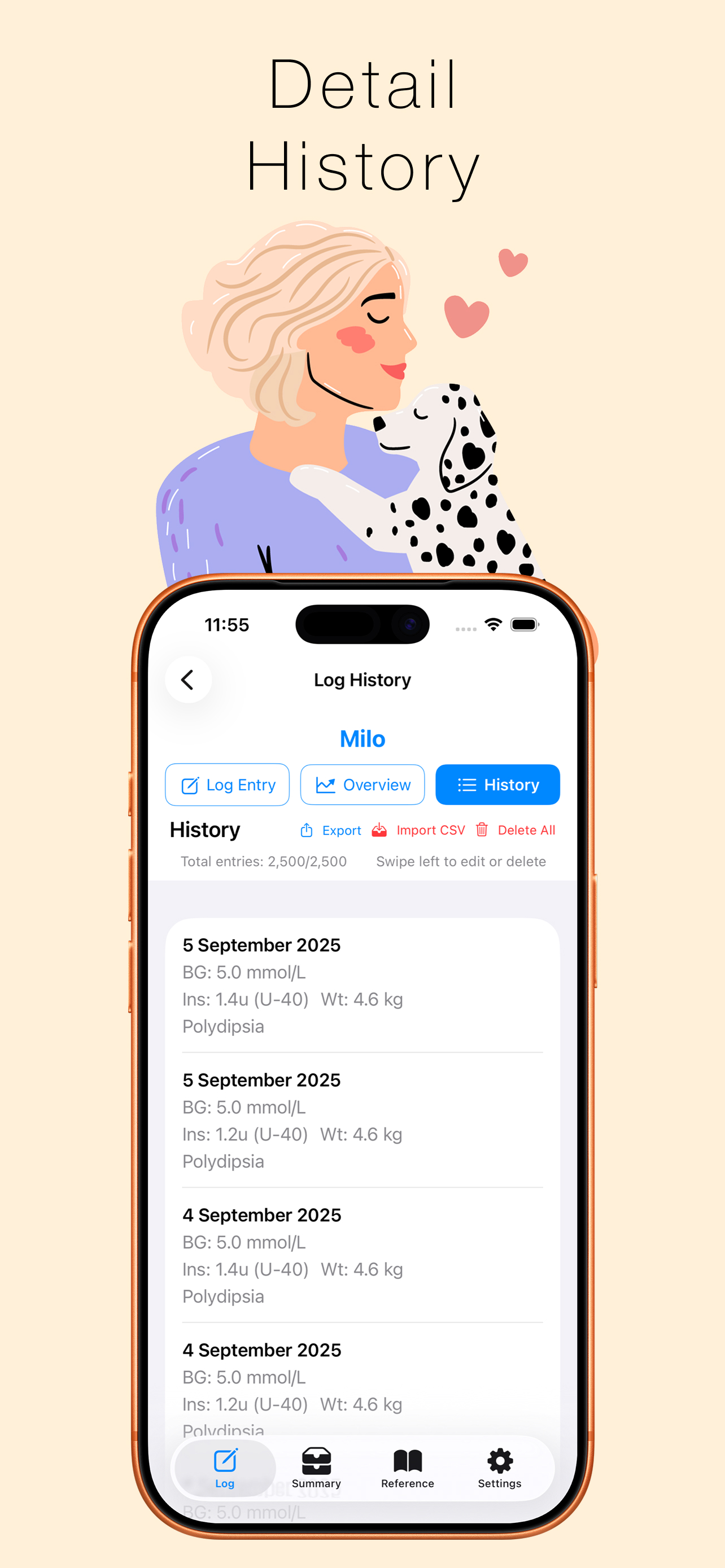 Pet BG Health: Track Diabetes