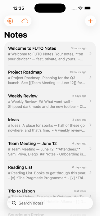 FUTO Notes Screenshot 1 of 4