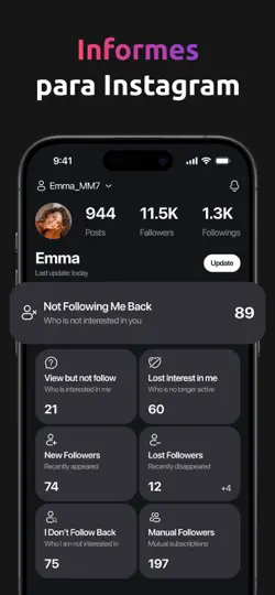 Captura de pantalla de FollowHub - No Seguidores en iPhone 1