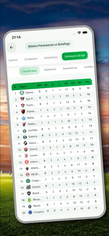 Futebol Brasileiro - Ao Vivo screenshot 5 of 7