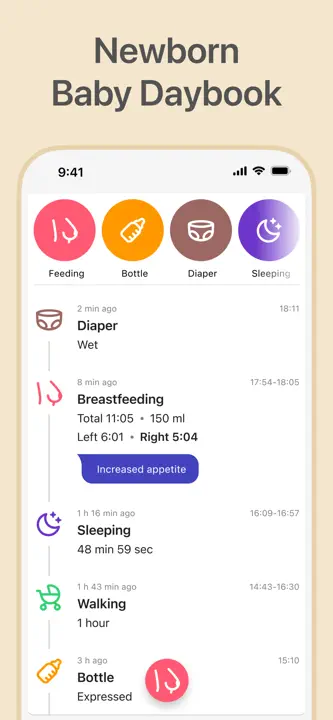 Baby Tracker・Breastfeeding Logのスクリーンショット（2/7）