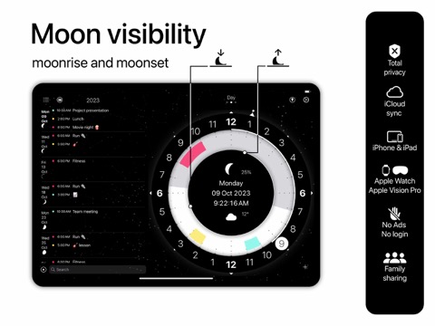 無限時計 月齢カレンダー 円形の CircleTimeのおすすめ画像6