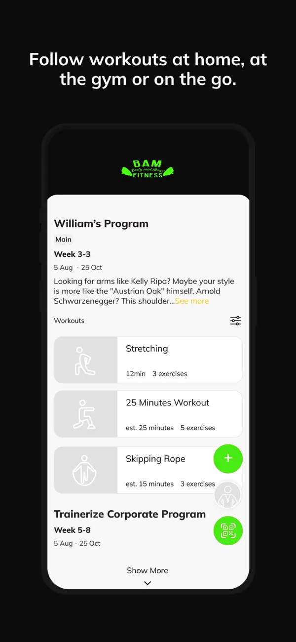 Screenshot #3 pour BAM Fitness App
