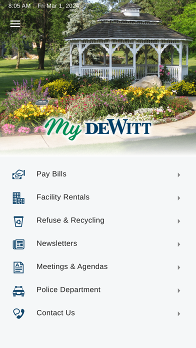 MyDeWitt iPhone screenshot 1 - Utilities app