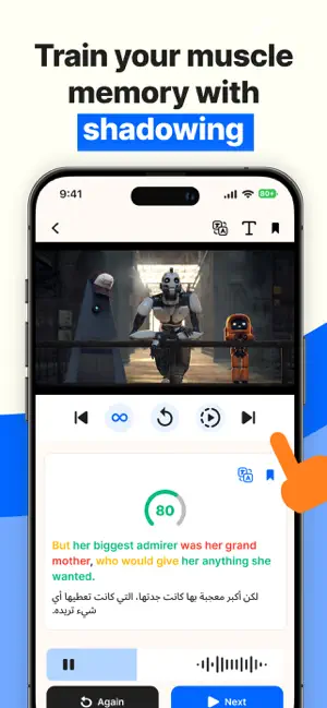 Saylo: English Shadowing AI iPhone screenshot 2