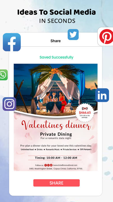 Poster & Flyer Maker : Kriadl Screenshot