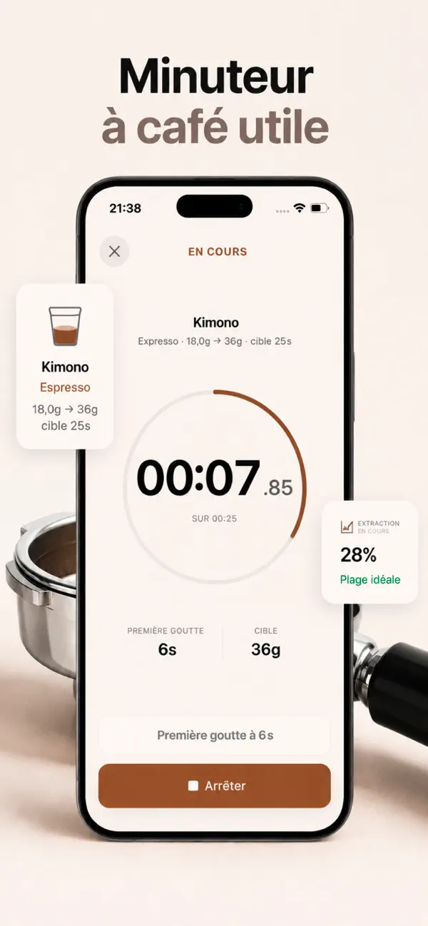 Screenshot #2 pour CoffeeMan : Suivi Espresso