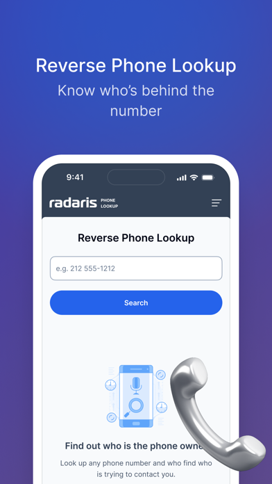 Radaris Phone Lookup Screenshot
