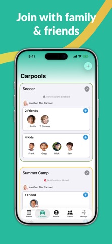 Carpool Kids: Family Calendar app screenshot 2