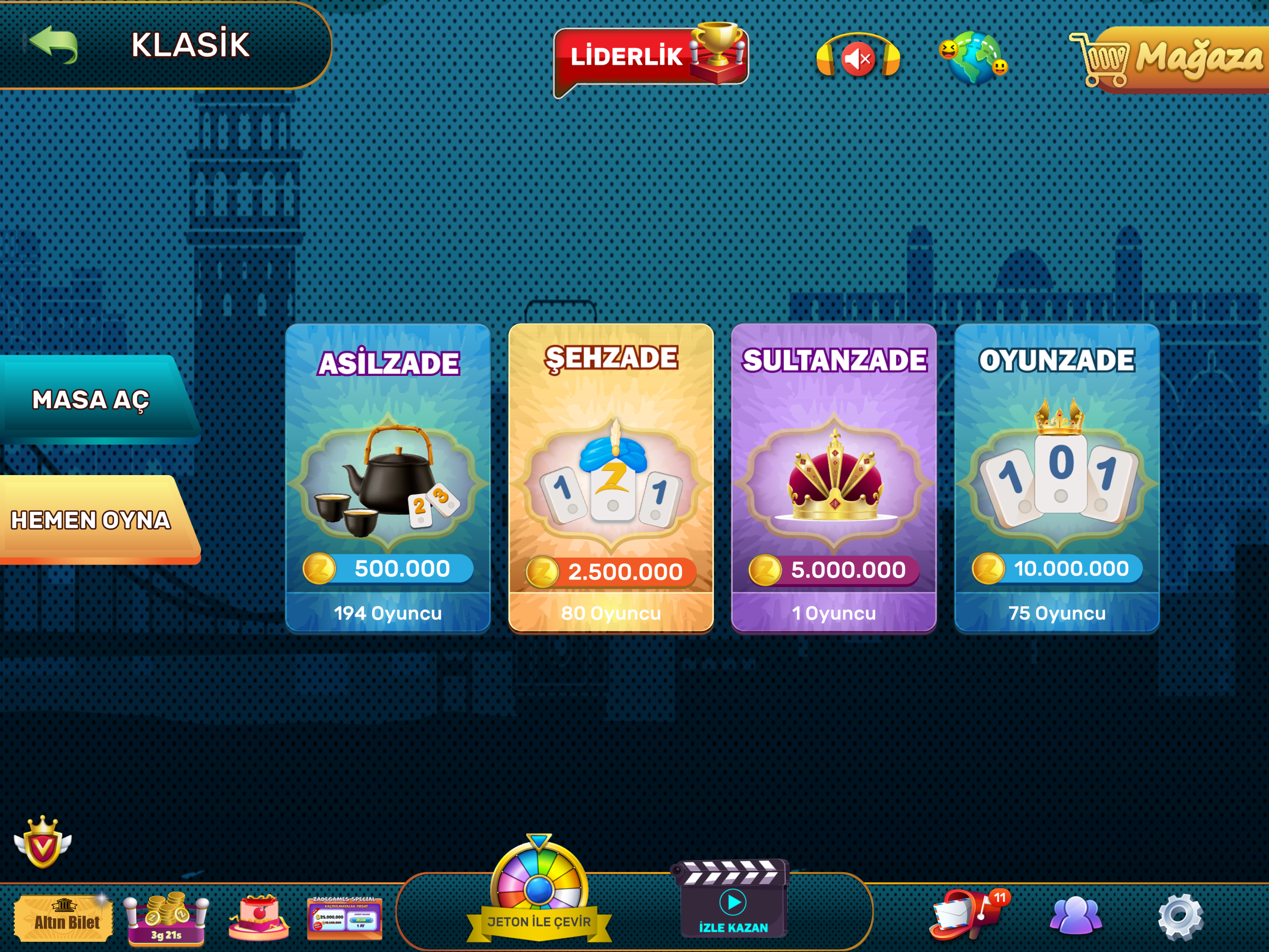 101 Yüzbir Okey Zade Games