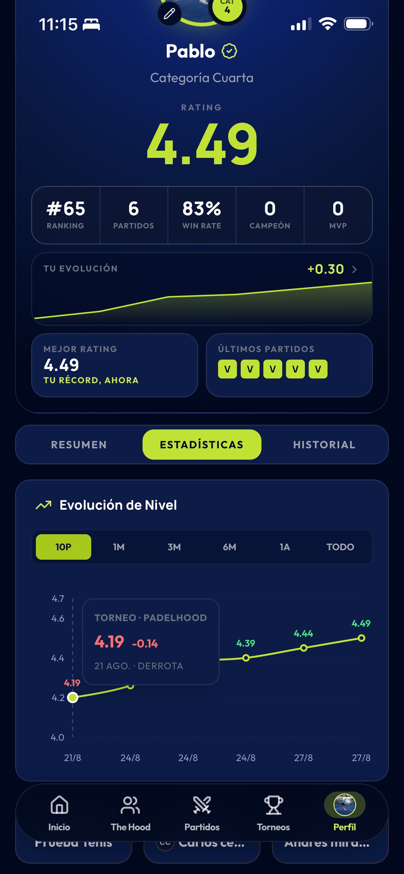 Screenshot 1 of PadelHood