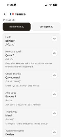 Travel With Me: Phrasebook iPhone screenshot