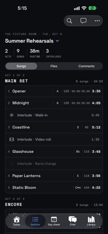 setlist.io screenshot 3