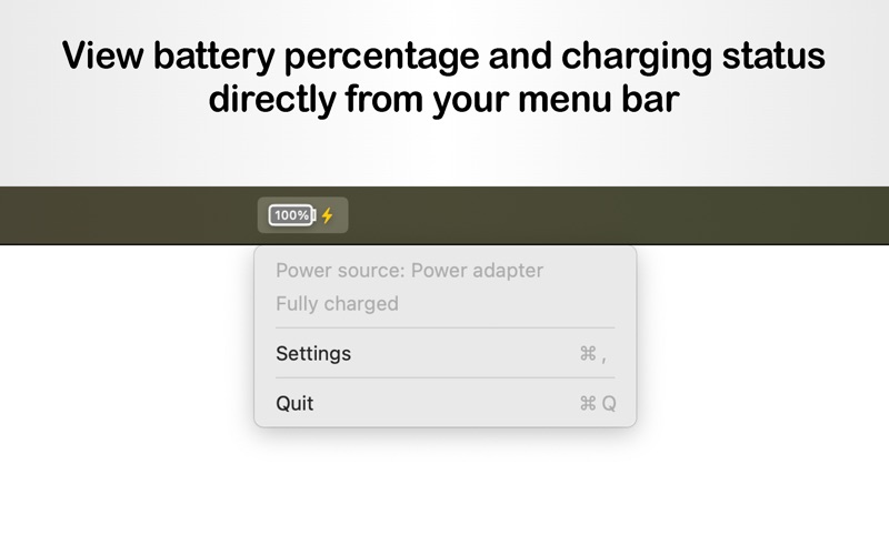 Battery Alerts app screenshot