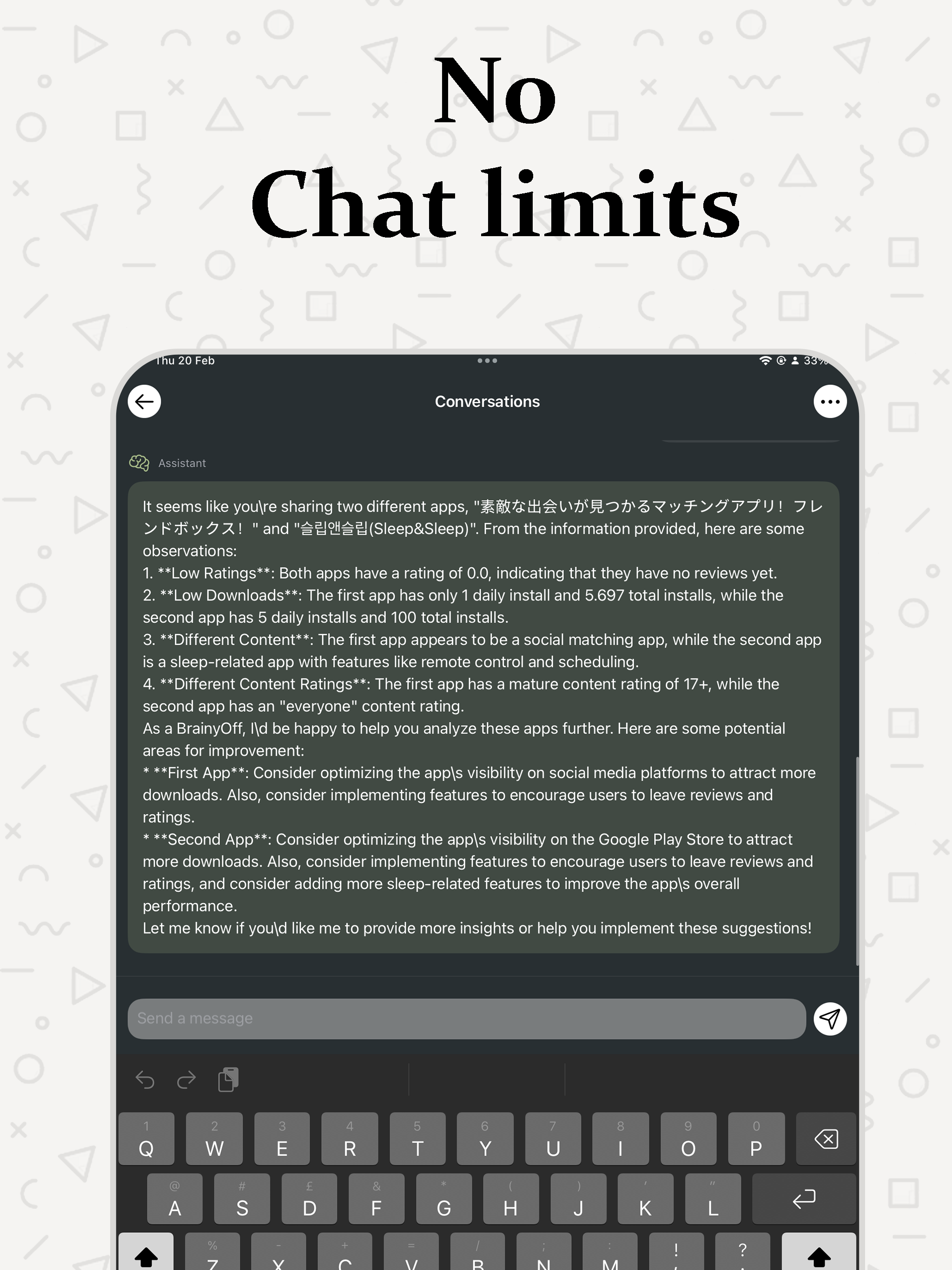 BrainyOff – AI SEO & ASO Chat