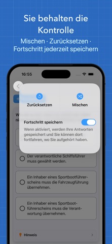 SBF Binnen Fragen Knoten Segel iPhone screenshot