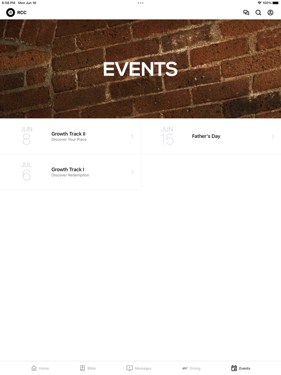 Redemption Community Church iPad screenshot 3 - Lifestyle app