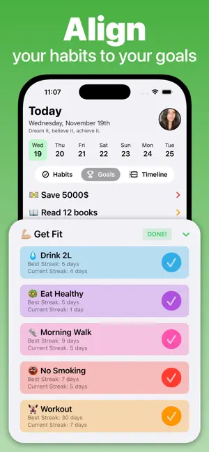 Mastery: Habit & Goal Tracker screenshot 1