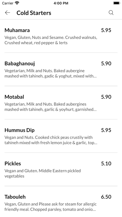 Yara Restaurant Screenshot