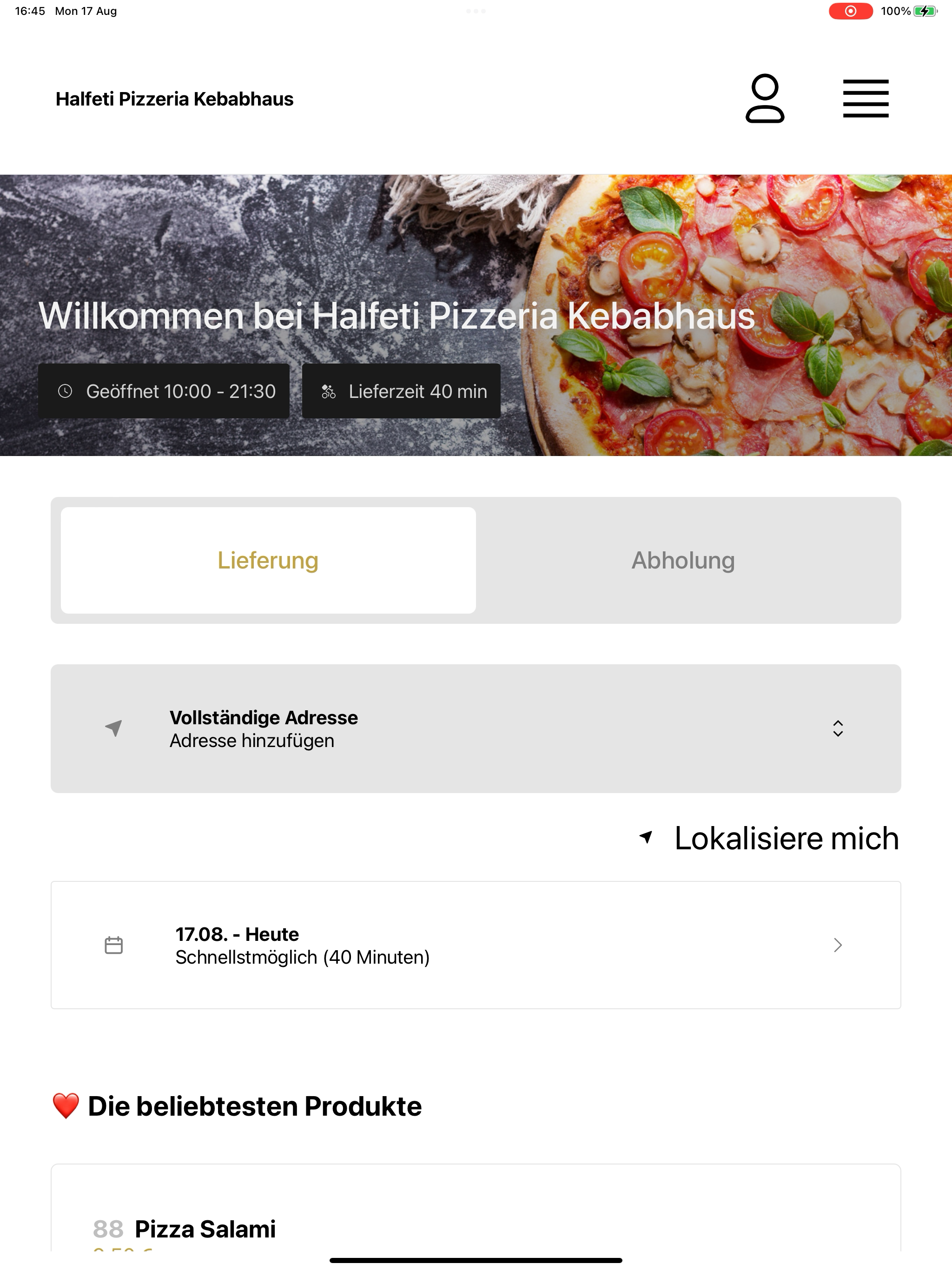 Halfeti Pizzeria Kebabhaus screenshot 14