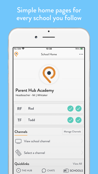 Parent Hub Screenshot