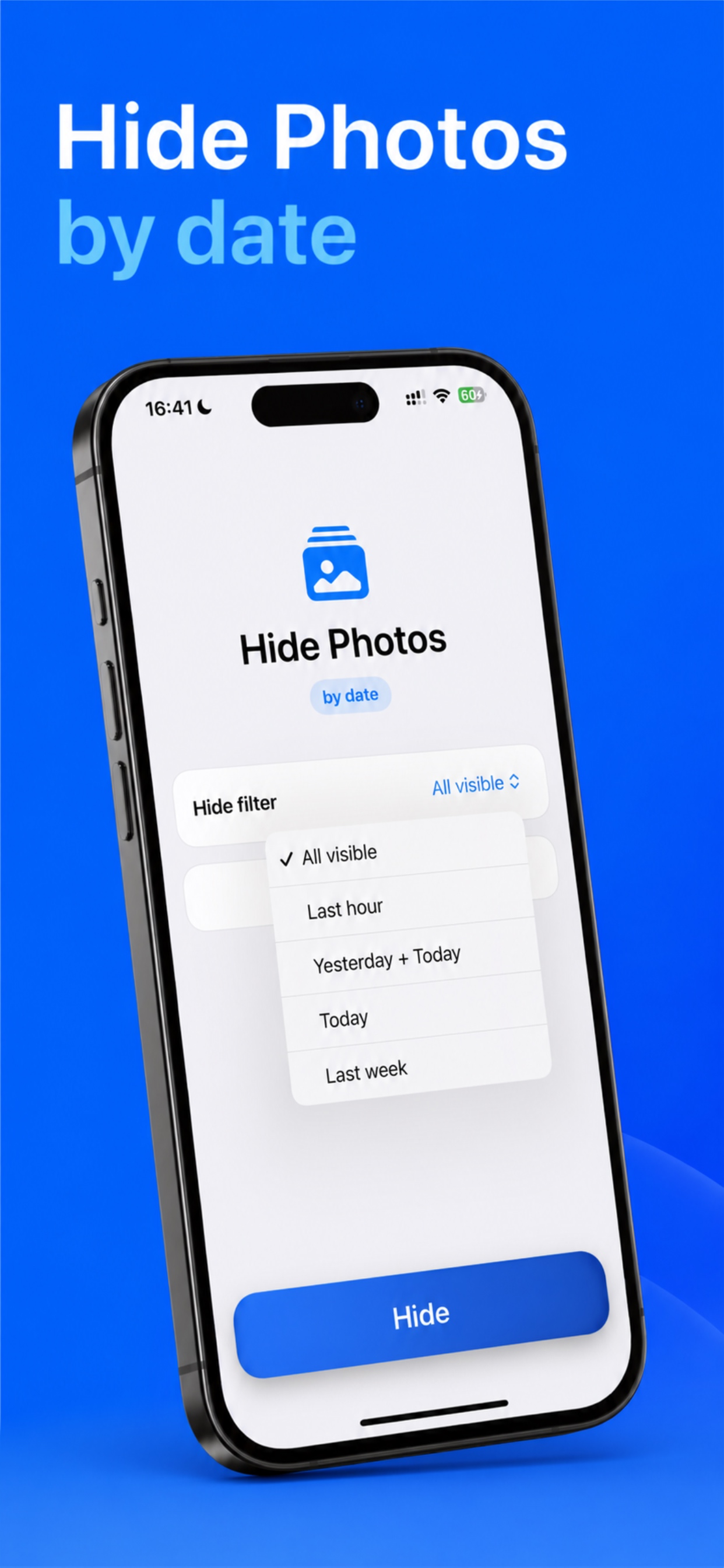 Hide Photos by Date screenshot 2