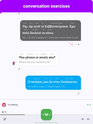 Greek  - Listening Speaking iPad screenshot