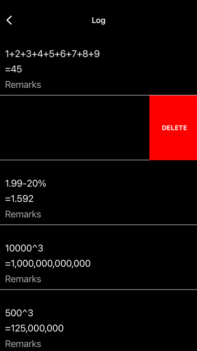 Screenshot 3 of calcLog App