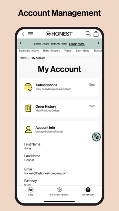 The Honest Company Screenshot
