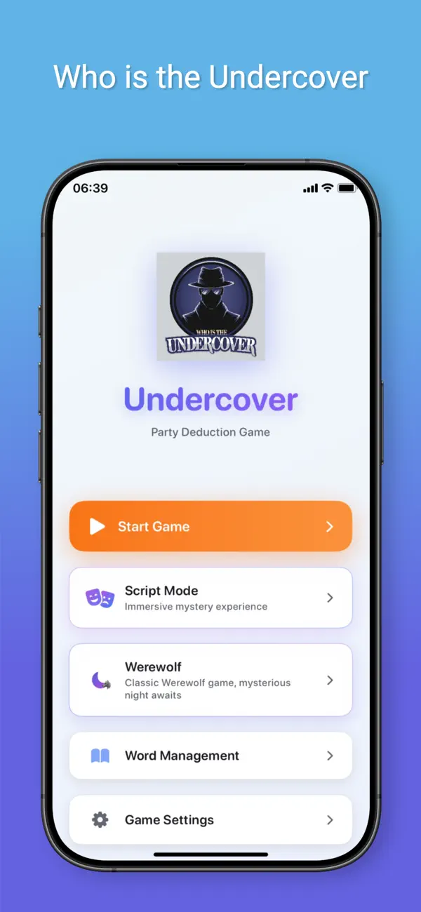 Screenshot #1 pour Who is Undercover--Party Game