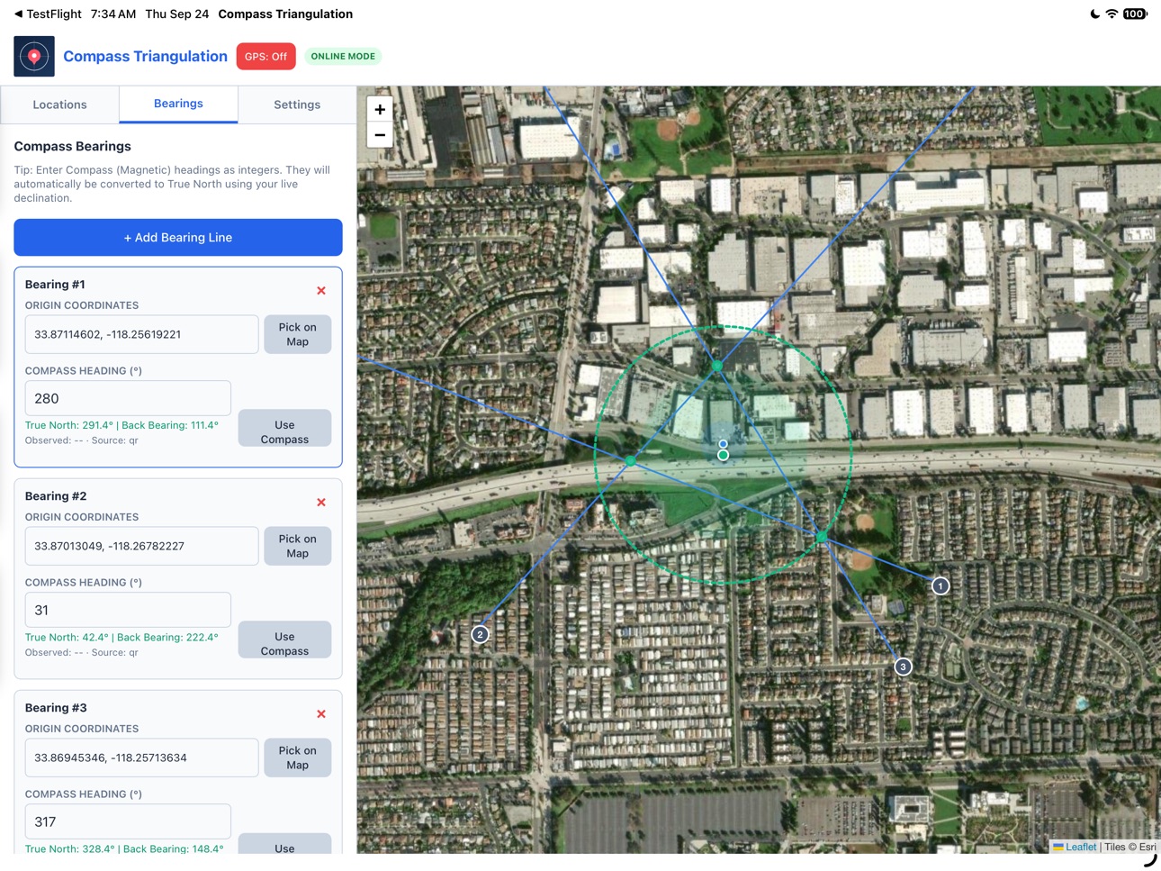 Screenshot 4 of Compass Triangulation