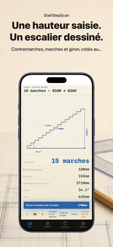 Calcul d'Escalier: Découpe screenshot 1 of 10