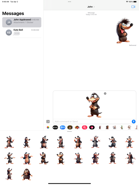 Screenshot #5 pour Mad Mole Stickers